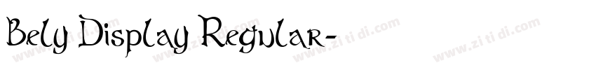 Bely Display Regular字体转换